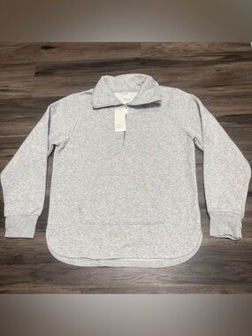 all in motion Heather Gray Quarter-Zip Pullover Sweater
